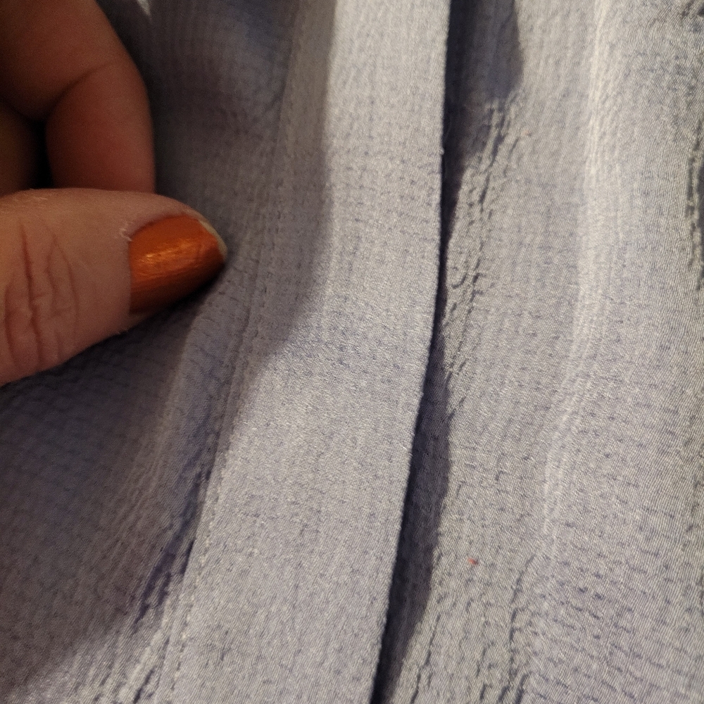 Kim Rogers Sky Blue Woven Blouse - Picture 8 of 11